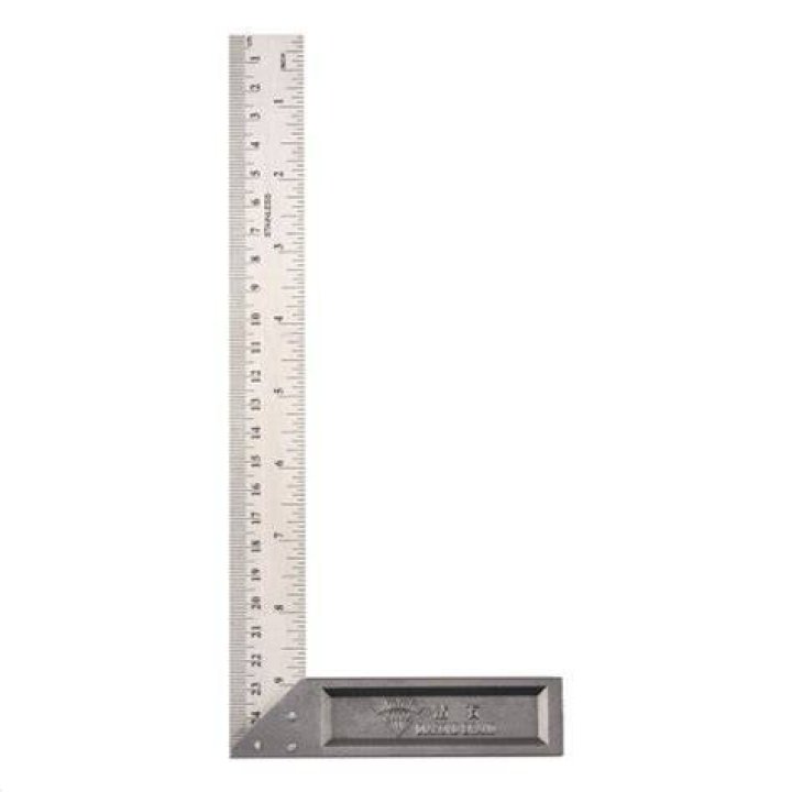 90 Degree 25cm Length Stainless Steel L Square Angle Rulerin Rulers