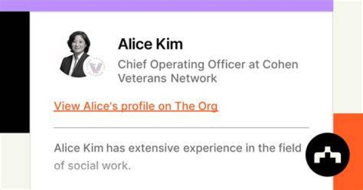 Alice Kim Chief Operating Officer Cohen Veterans Network LinkedIn
