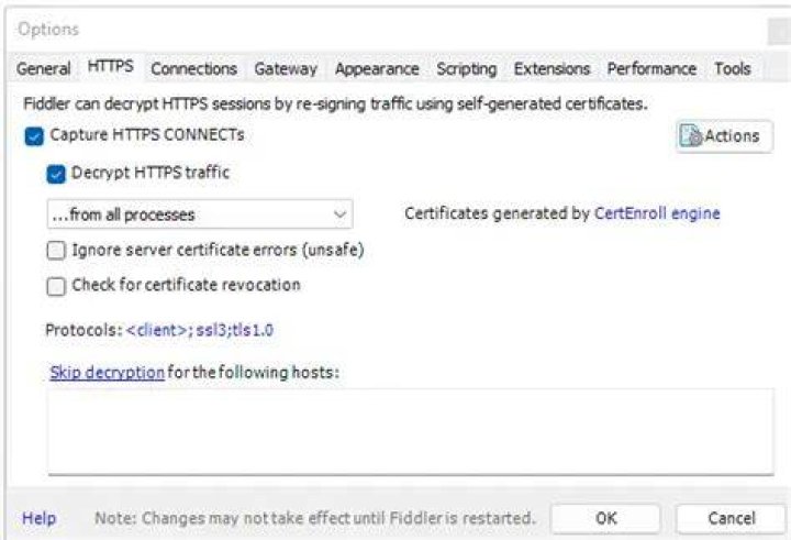 Capture of https//
