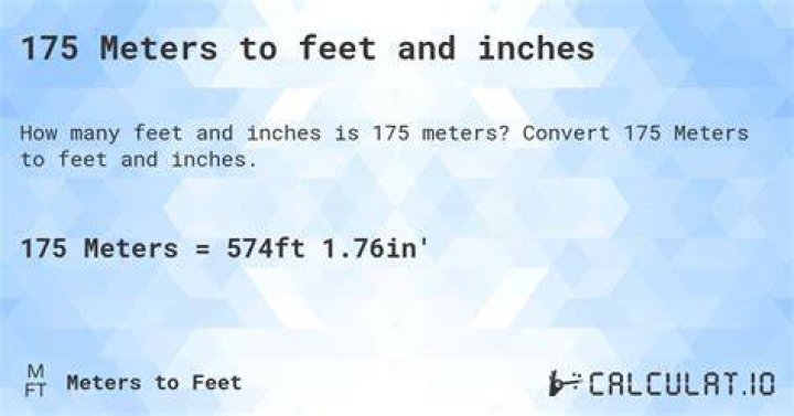 Convert 1.75 meters to feet Heatfeed