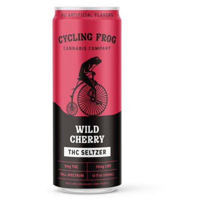 Cycling Frog Wild Cherry 5mg Delta9 THC + 10mg CBD Seltzer, 6pack