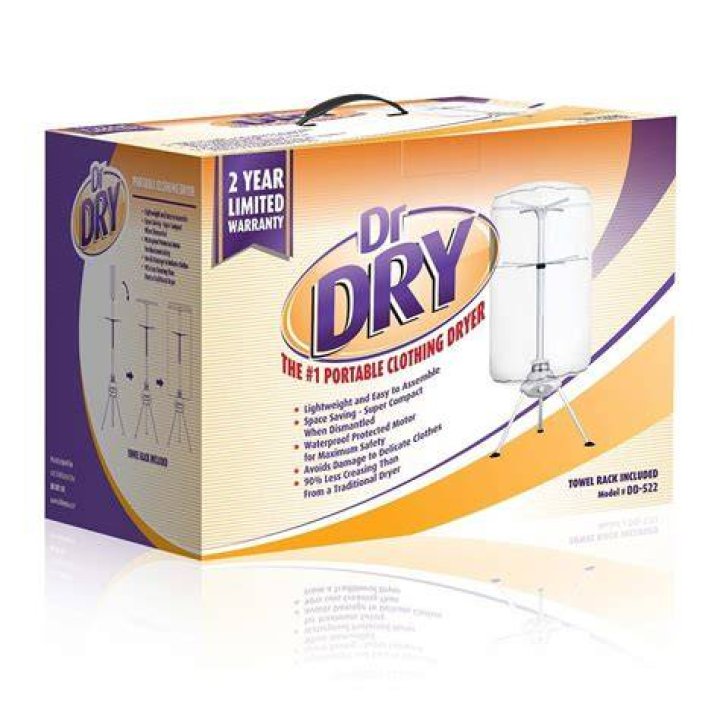 Dr. Dry Portable Clothing Dryer 1000W Heater Portable clothes dryer