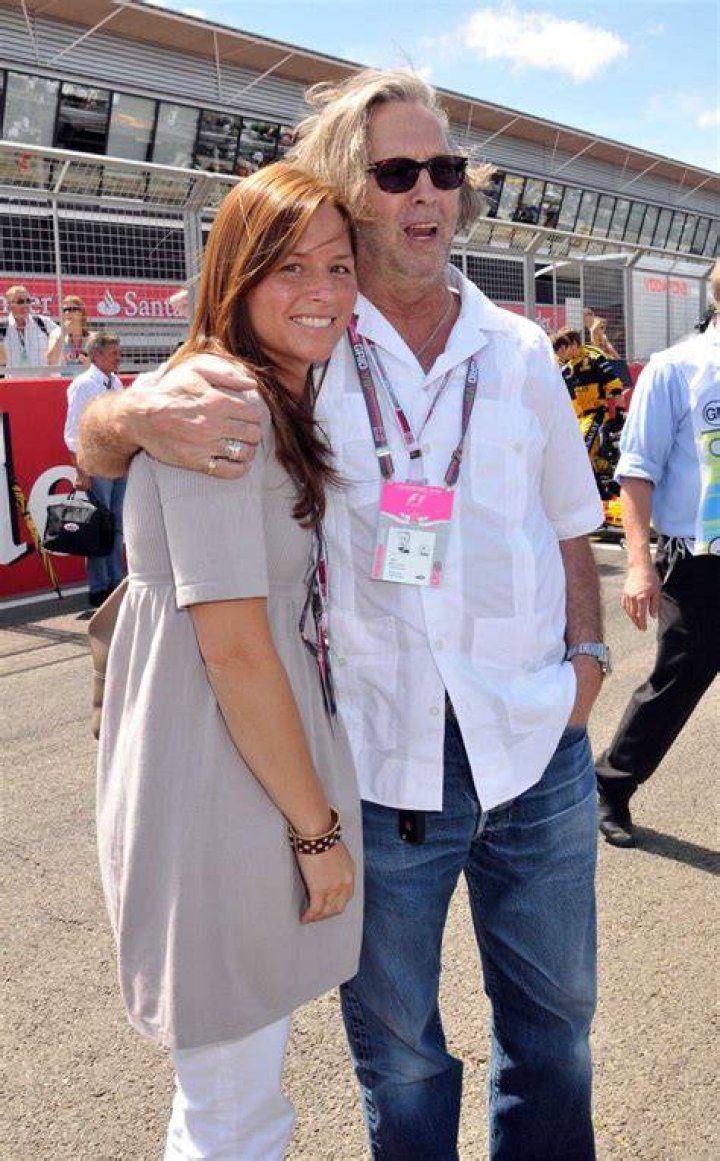 Eric Clapton et sa femme Melia en juillet 2010 au Grand Prix de Formule
