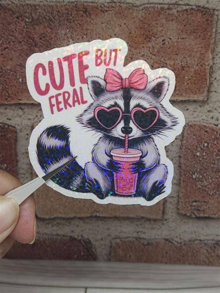 Feral Chaotic Gremlin Energy Vinyl Sticker Happy Endings Only