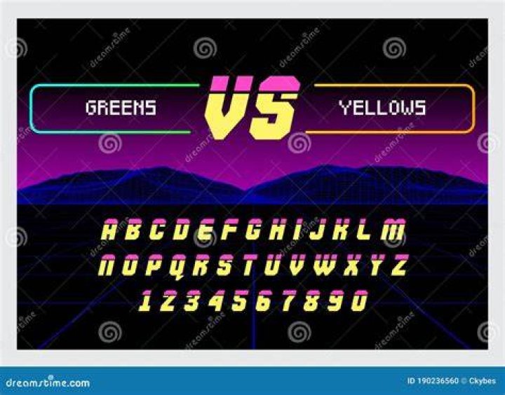 Game versus screen with alphabet type to edit Vector Image