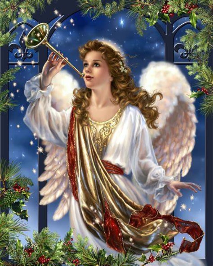 HERALD ANGEL BY DONA GELSINGER Christmas Angels, Christmas Art