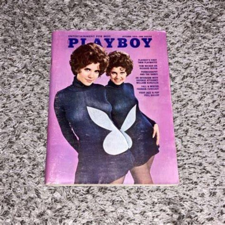 Mavin Playboy Magazine October 1970 with the First Playmate Twins