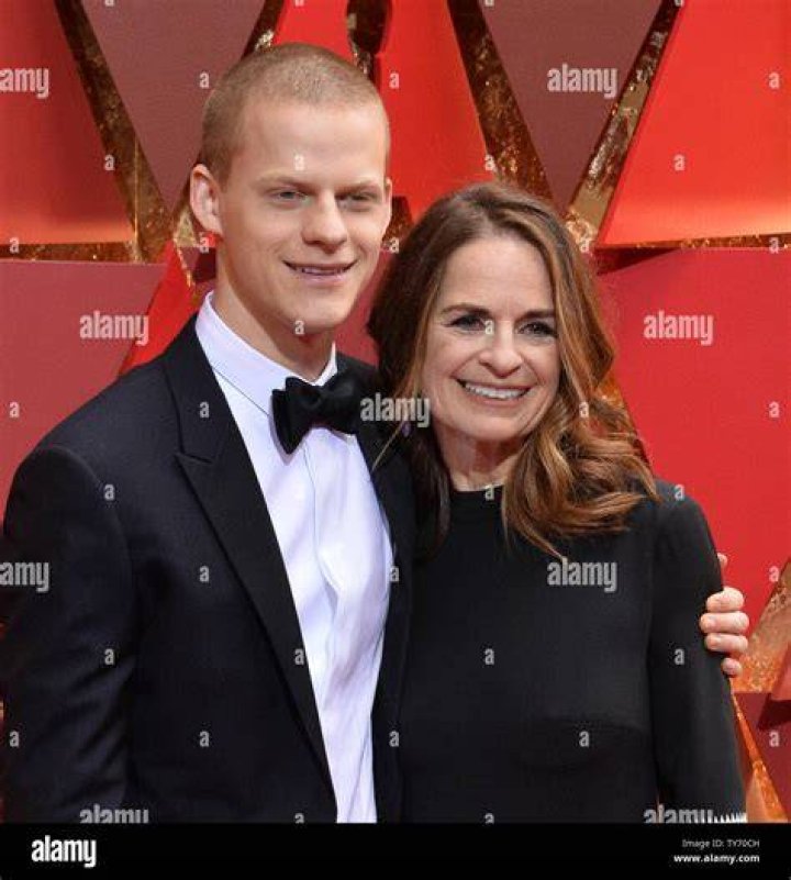 Photo Lucas Hedges and Susan Bruce Titman arrive for the 89th annual