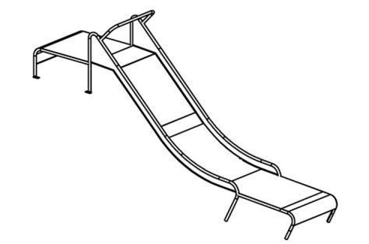 Richter Products Stainless Steel Slide, width = 1 m, height = 1,5 m