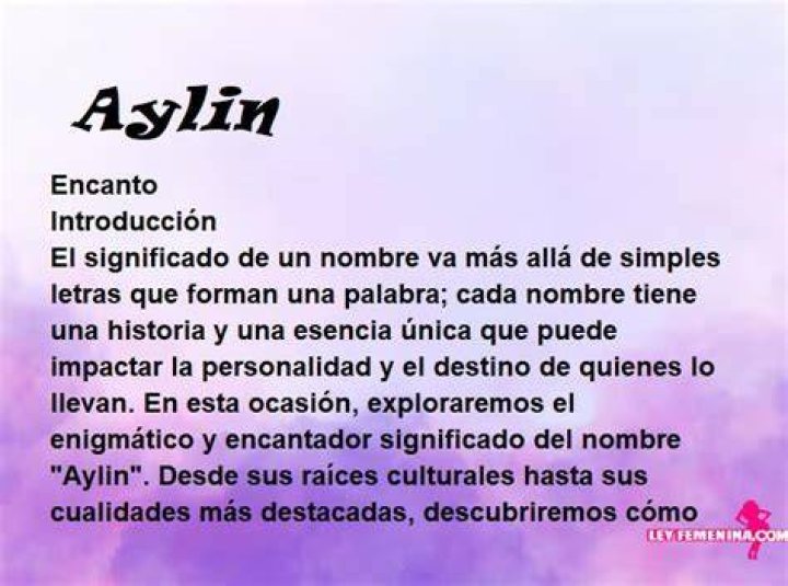 significado del nombre Aylin Ley Femenina Frases Para Mujeres