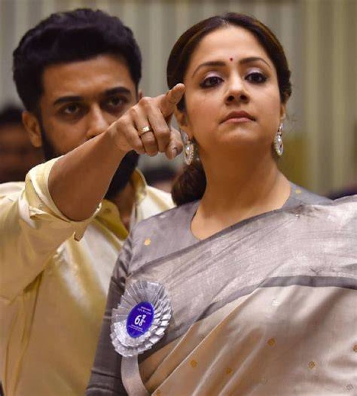 Suriya and Jothika received national awards for best actor and producer