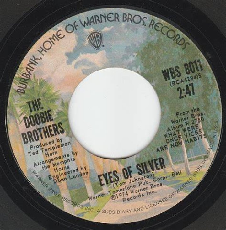 The Doobie Brothers 45vinylrecord Eyes Of Silver/You Just Can't Stop