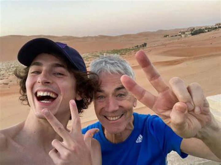 Timoth&eacute;e with his dad Marc Chalamet Timothee chalamet, Timmy t