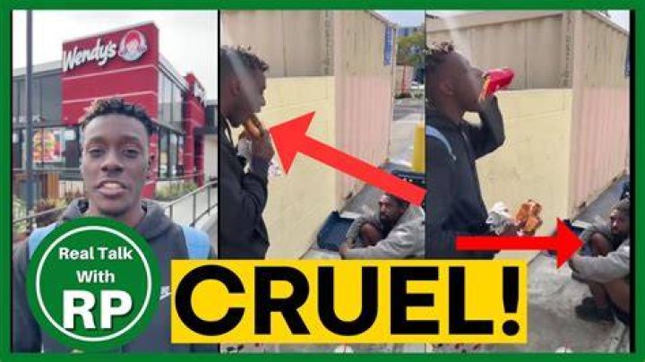 Trevon Sellers Eats Baconator And Fries In Front Of Homeless Man! YouTube