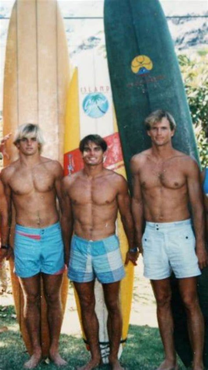 Vintage Surfers Laird Hamilton & Buzzy Kerbox &hellip; Surfing waves