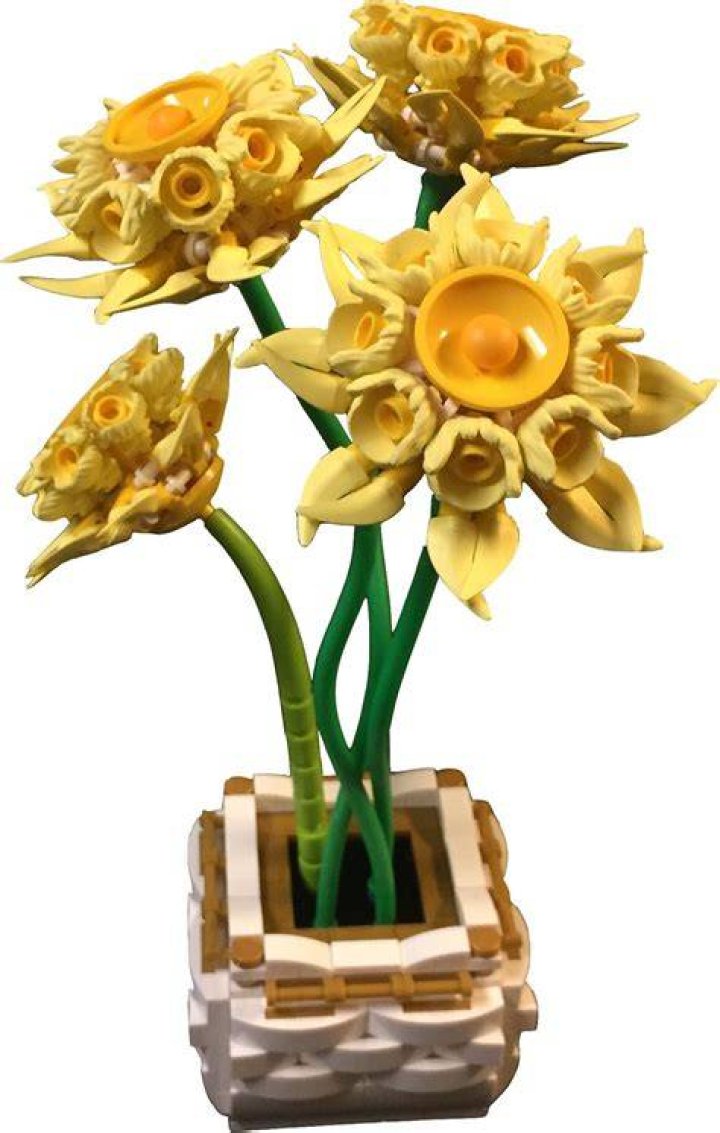 Yellow Flowers, Minifig Hair! Lego flower, Lego decorations, Lego